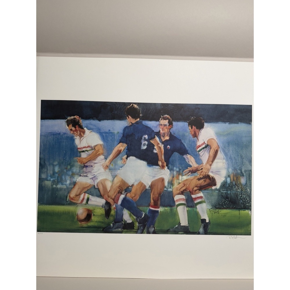 VTG Limited edition lithograph, Soccer, 1983 Olympics, Robert Peak‎ 99/550